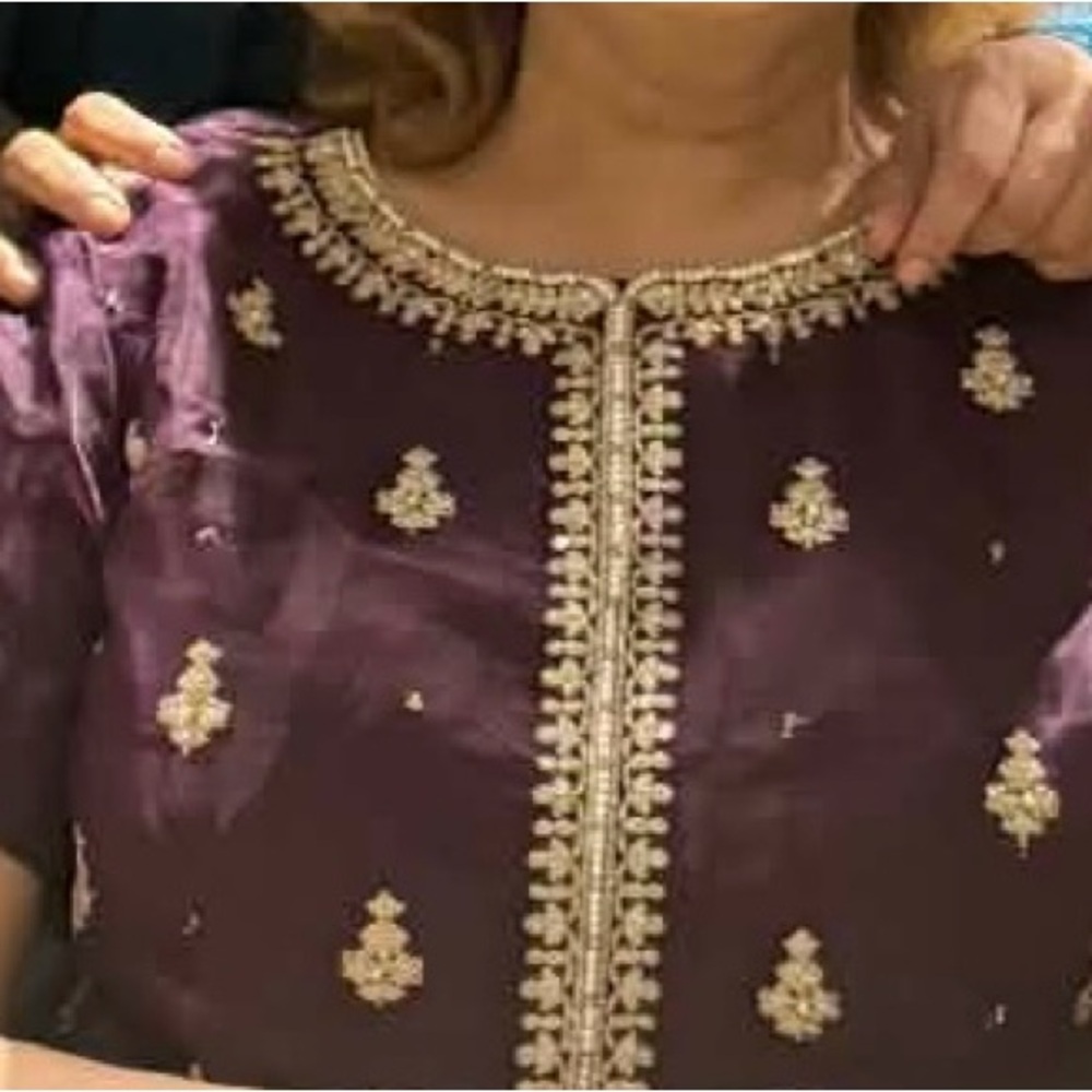 Embellished Purple Women's Kamiz, one piece only